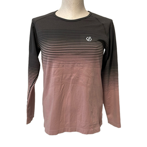 Dare2B pink/ gray long sleeve performance tee sz L/XL
